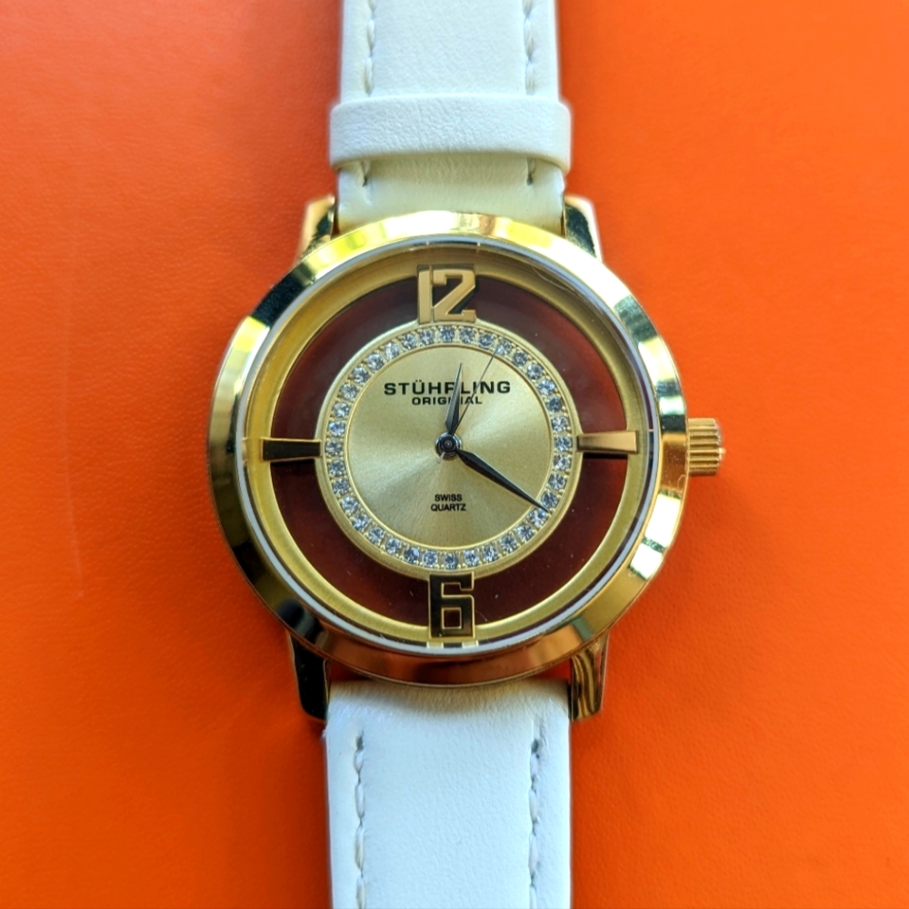 Stuhrling Women's Winchester Tiara Watch With Swarovski Crystals